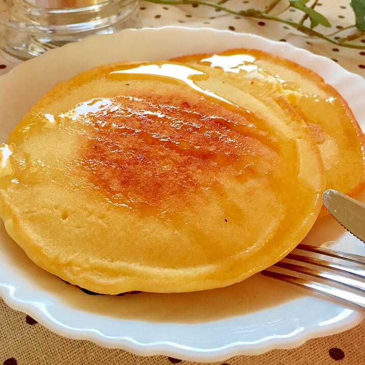 しっとりふわふわ♡米粉100％ホットケーキ